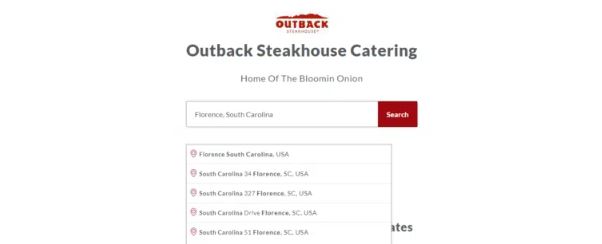 Outback Steakhouse Catering Menu